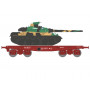 Porte char RImmp SNCF ép. V + char AMX 30B COLMAR - HO 1/87 - REE WBA-038