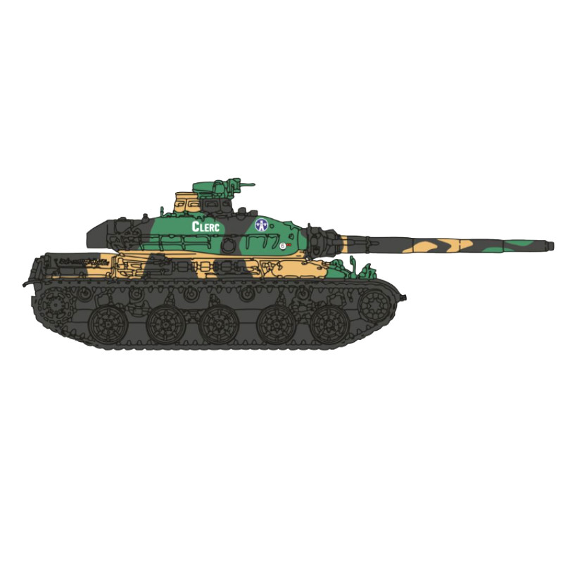 Char AMX 30B 1DB / 1RC 1er Esc "CLERC" N°121 - HO 1/87 - REE AB-025