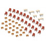 7 tables et 48 chaises - HO 1/87 - FALLER 180438