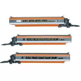 TGV PSE Rame Origine Remorques R2 + R5 + R6 - HO 1/87 - REE TGV002