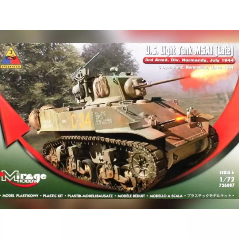Char léger américain M5A1 (fin de vie) - 1/72 - MIRAGE HOBBY 726087
