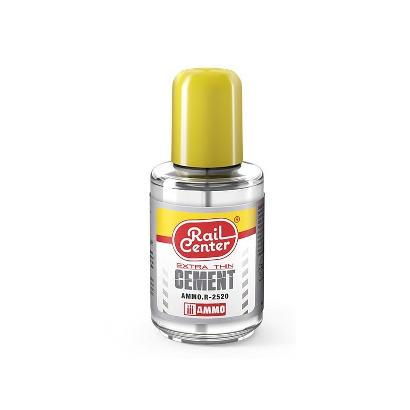 Extra Thin Cement Rail Center - colle liquide extra fluide 30 ml - AMMO R-2520