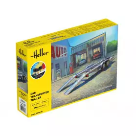 Remorque pour transport de voiture Kit complet - échelle 1/24 - HELLER 56774