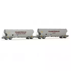 Coffret 2x wagons trémies « Transfesa-France » et « SATI », ép. IV - SNCF - HO 1/87 - JOUEF HJ6280