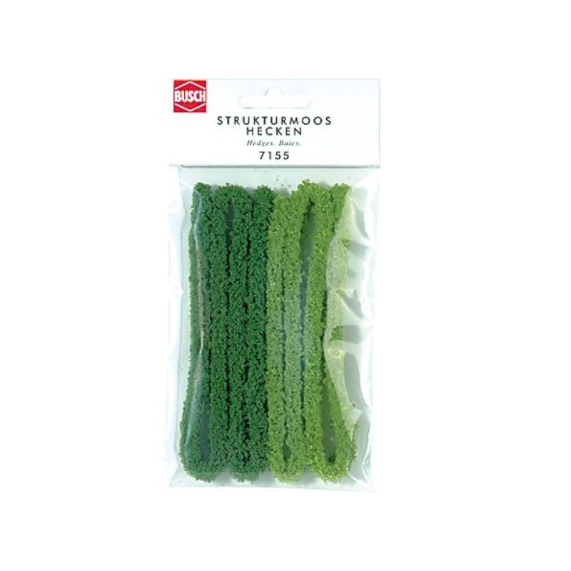Haie en mousse structurelle 100cm - HO 1/87 - BUSCH 7155