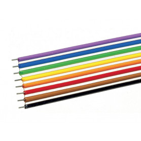 Câble plat 8 pôles - 10 mètres -  0,7 mm² - ROCO 10628