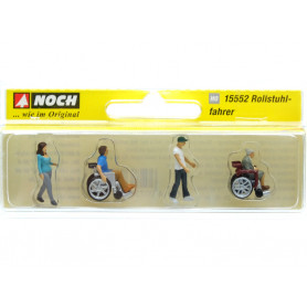 Personnages en fauteuil roulant - HO 1/87 - NOCH 15552