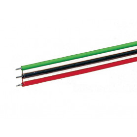 Câble plat 3 pôles - 10 mètres -  0,7 mm² - ROCO 10623