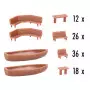 64 bancs et 30 tables + 2 barques - N 1/160 - FALLER 272439