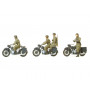 4x motards allemands WWII - HO 1/87 - PREISER 16598