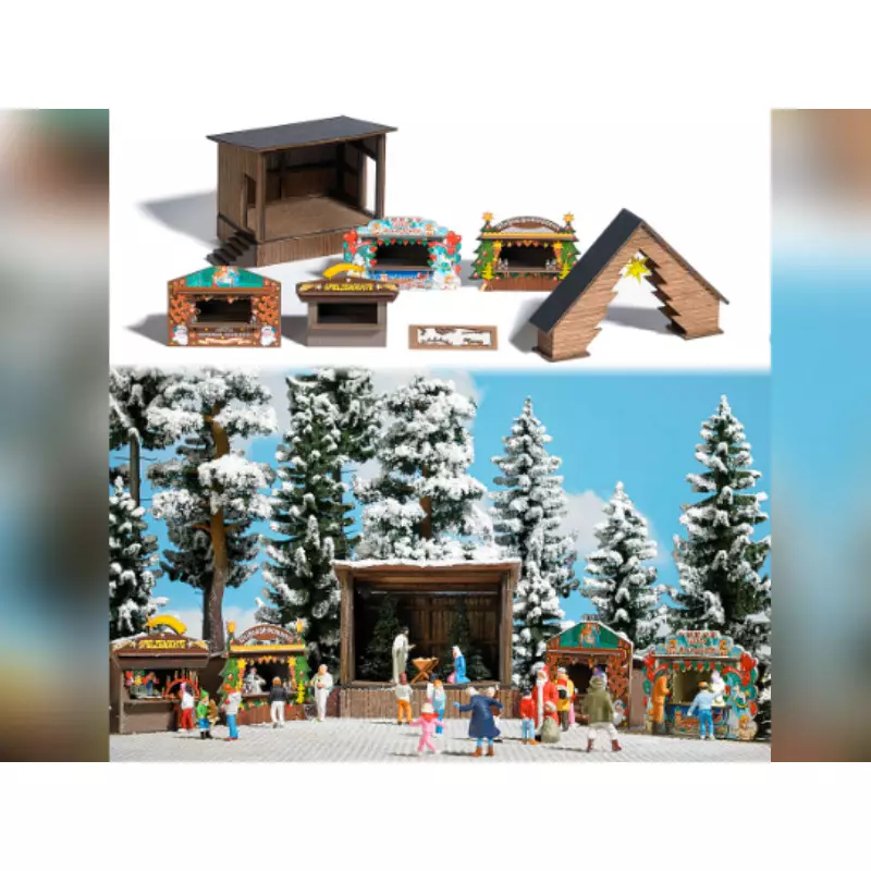 Marché de Noël - HO 1/87 - BUSCH 1183