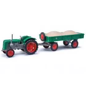 Tracteur Famulus et remorque - HO 1/87 - BUSCH 210110112