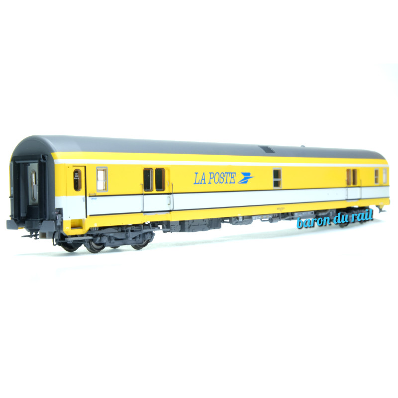 Voiture postale UIC jaune-blanc ép. V - HO 1/87 - LS Models 40428