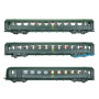 Coffret 3x voitures Allégées Etat "Saucisson" SNCF - ép IV - HO 1/87- REE VB-475