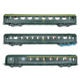 Coffret 3x voitures Allégées Etat "Saucisson" SNCF - ép IV - HO 1/87- REE VB-474