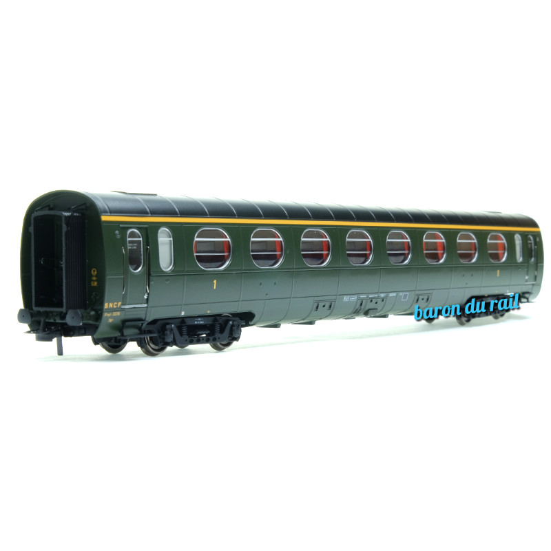 Voiture Allégée Etat "Saucisson" A8 SNCF - ép IIIb - HO 1/87- REE VB-471