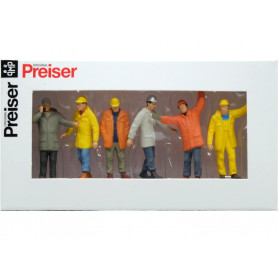Ouvrierrs avec casque - O 1/43 - PREISER 65348