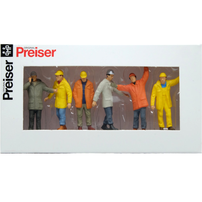 Ouvrierrs avec casque - O 1/43 - PREISER 65348