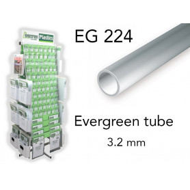 Evergreen EG224 - (x5) tube styrène ø 3.2 mm