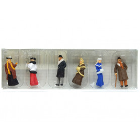 Passants en vêtements dhiver vers 1900 - HO 1/87 - PREISER 12197