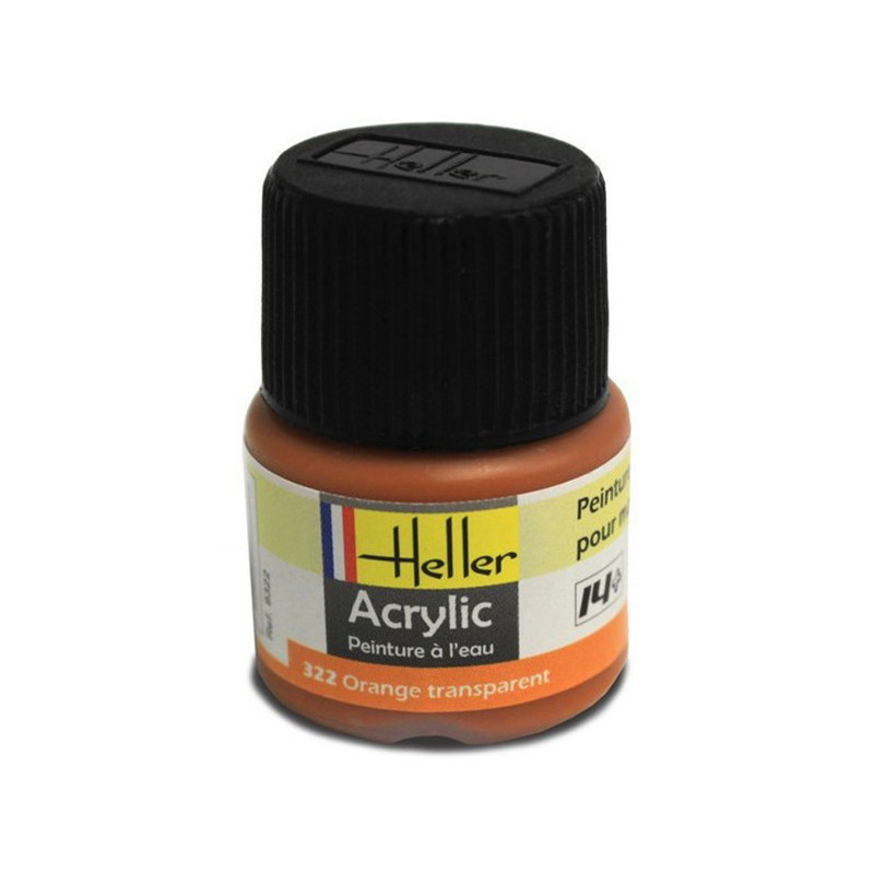Orange transparent Heller 322 acrylique - 12ml - HELLER 9322