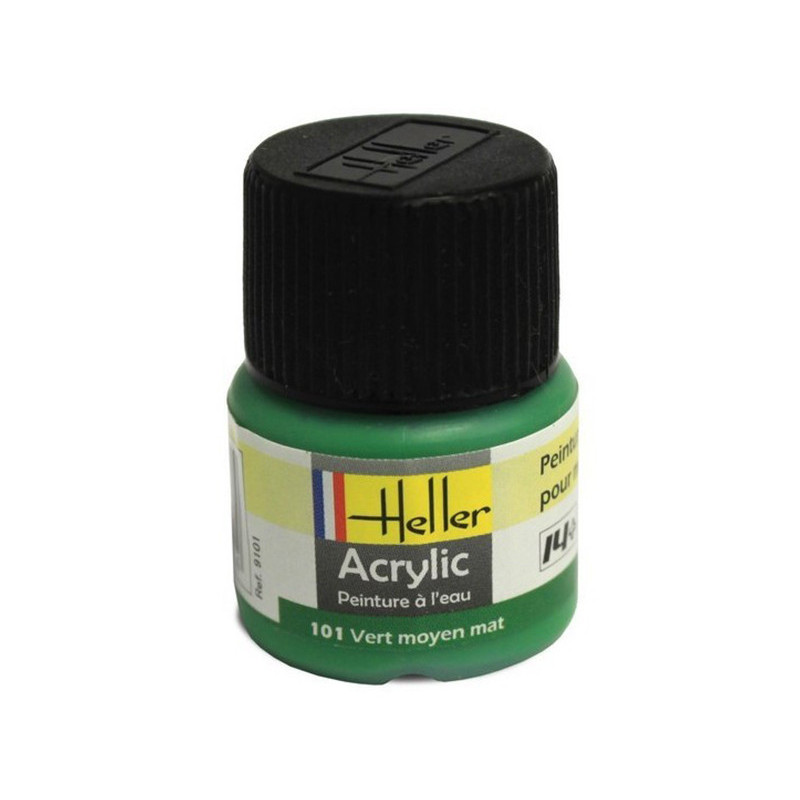 Vert moyen mat Heller 101 acrylique - 12ml - HELLER 9101