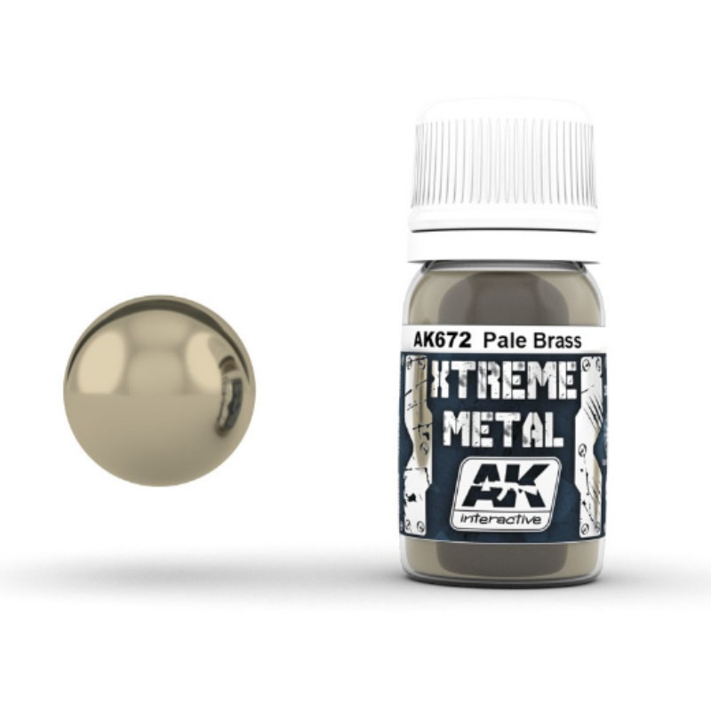 XTreme Metal Pale Brass - Laiton Clair 30 ml - AK INTERACTIVE AK672