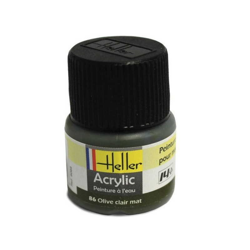 Olive clair mat Heller 86 acrylique - 12ml - HELLER 9086