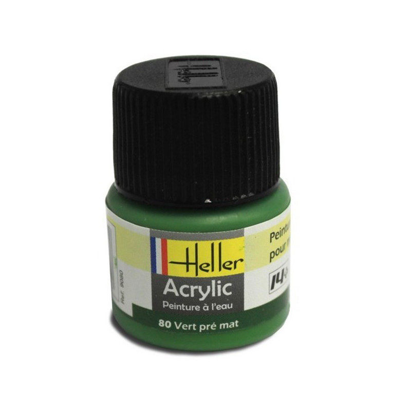 Vert pré mat Heller 80 acrylique - 12ml - HELLER 9080