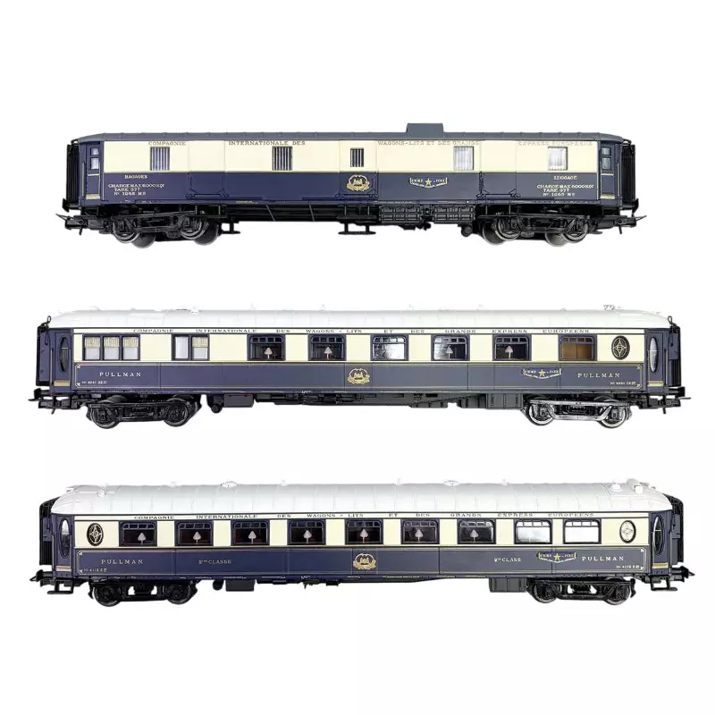 Coffret 3 voitures CIWL "Etoile du Nord" SET 2/2 ép II - HO 1/87 - JOUEF HJ4199