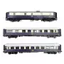 Coffret 3 voitures CIWL "Etoile du Nord" SET 2/2 ép II - HO 1/87 - JOUEF HJ4199