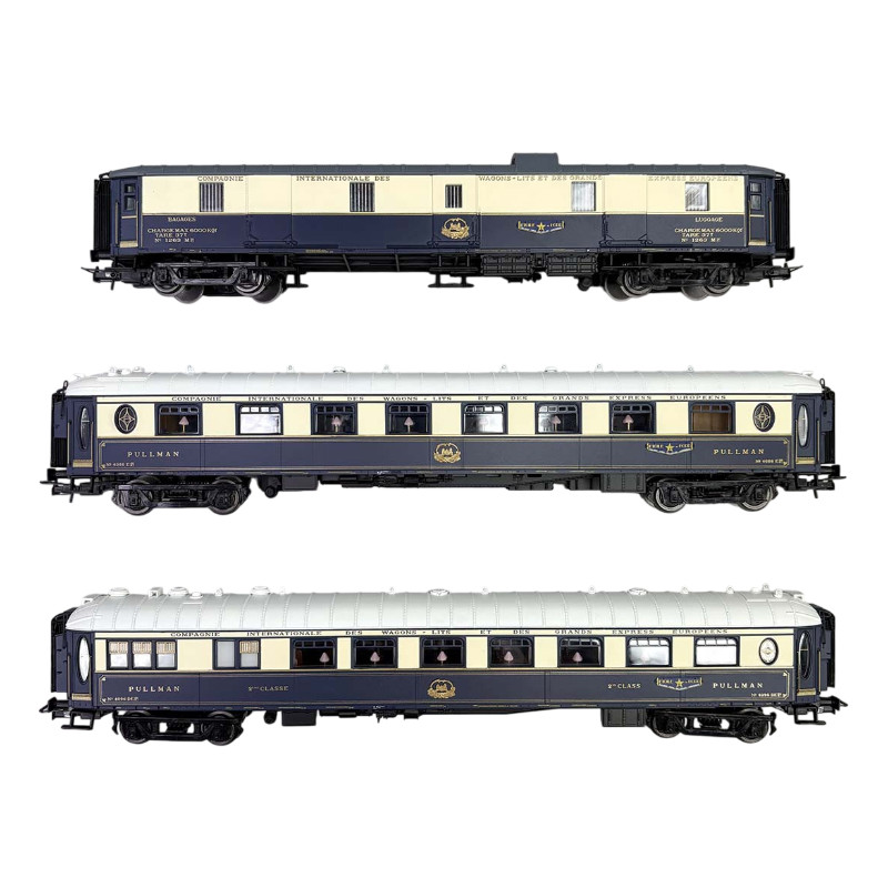 Coffret 3 voitures CIWL "Etoile du Nord" SET 1/2 ép II - HO 1/87 - JOUEF HJ4198