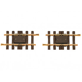 2x rails de contact 150 mm pour boucle de retournement analogique G 1/22,5 - LGB 10151