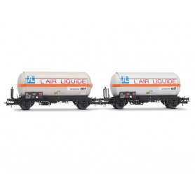 Coffret de 2 wagons gaziers Air Liquide, ép. IV - SNCF - HO 1/87 - JOUEF HJ6287