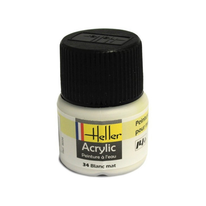 Blanc mat Heller 34 acrylique - 12ml - HELLER 9034