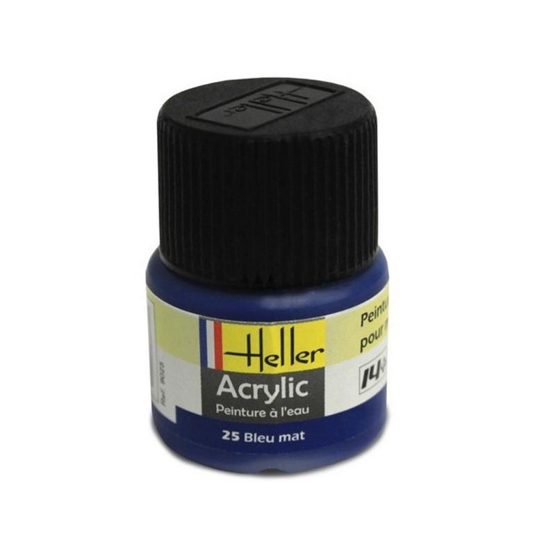 Bleu mat Heller 25 acrylique - 12ml - HELLER 9025