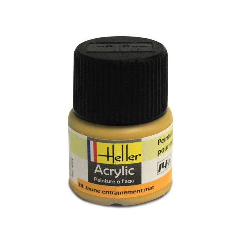 Jaune entrainement mat Heller 24 acrylique - 12ml - HELLER 9024
