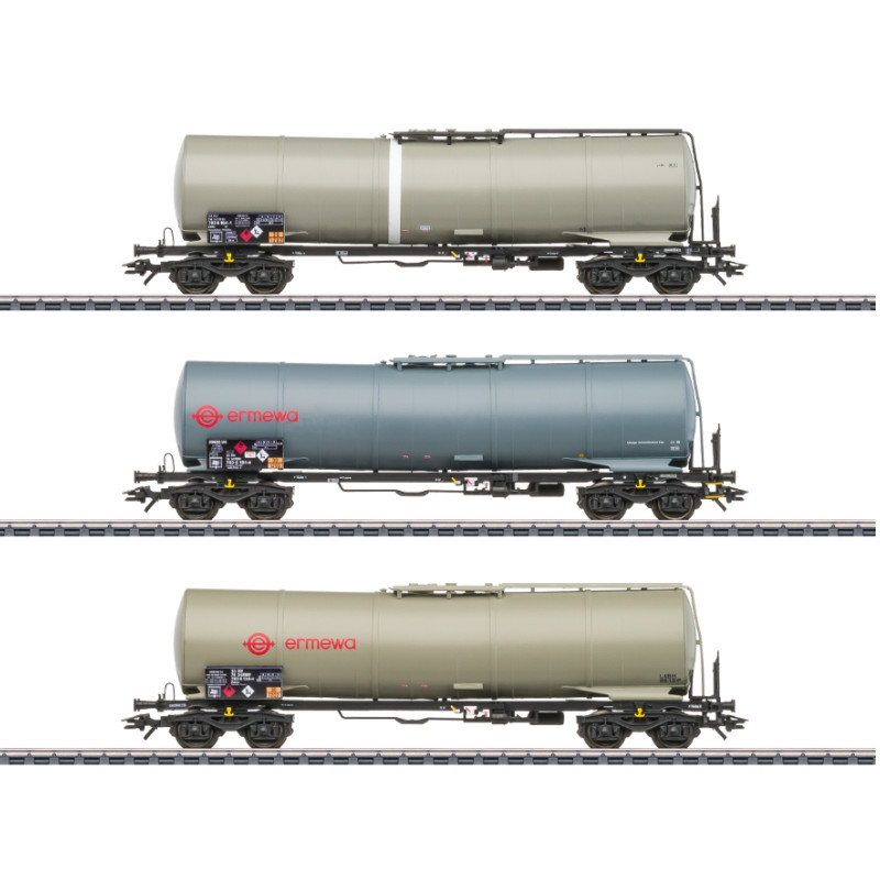Set 3x wagons citernes ermewa ép VI - HO 1/87 - 3 RAILS - Märklin 46545