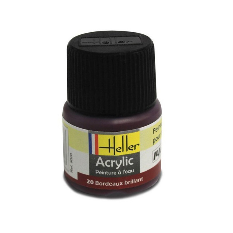 Bordeaux brillant Heller 20 acrylique - 12ml - HELLER 9020