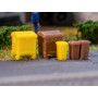 Ensemble de poubelles, marron et jaune - N 1/160 - Faller 272926