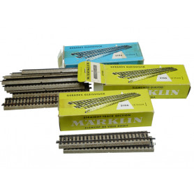 30x rails droits 180 mm voie M Märklin 5106