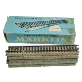 17x rails droits 180 mm voie M Märklin 5106