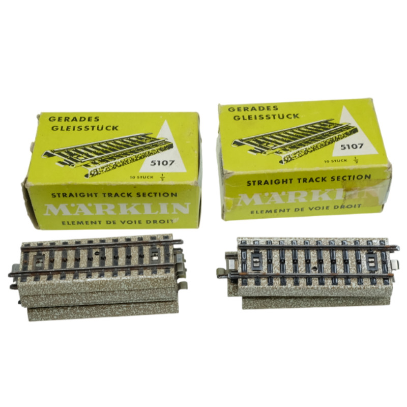 20x rails droits 90 mm voie M Märklin 5107