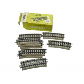 10x rails courbes rayons 360mm 15° courbes voie M Märklin 5101