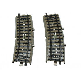 2x rails d'alimentation courbes 9 cm voie M Märklin 5213