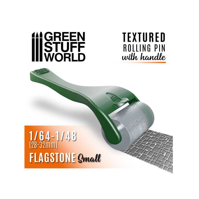 Rouleau de structure dallage carré 15mm - 1/87 1/72 - Green Stuff World 10494