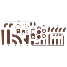 Ensemble de tuyaux industriels (set 1) - HO 1/87 - FALLER 180327