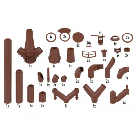 Ensemble de tuyaux industriels (set 2) - HO 1/87 - FALLER 180328