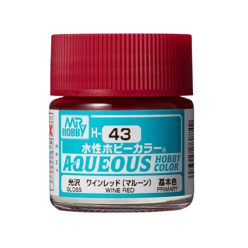 H-043 rouge vin brillant Mr Hobby Gunze Aqueous - pot acrylique 10 ml
