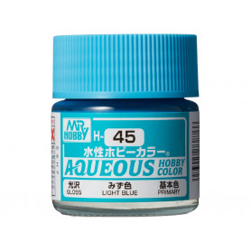 H-045 bleu clair brillant Mr Hobby Gunze Aqueous - pot acrylique 10 ml